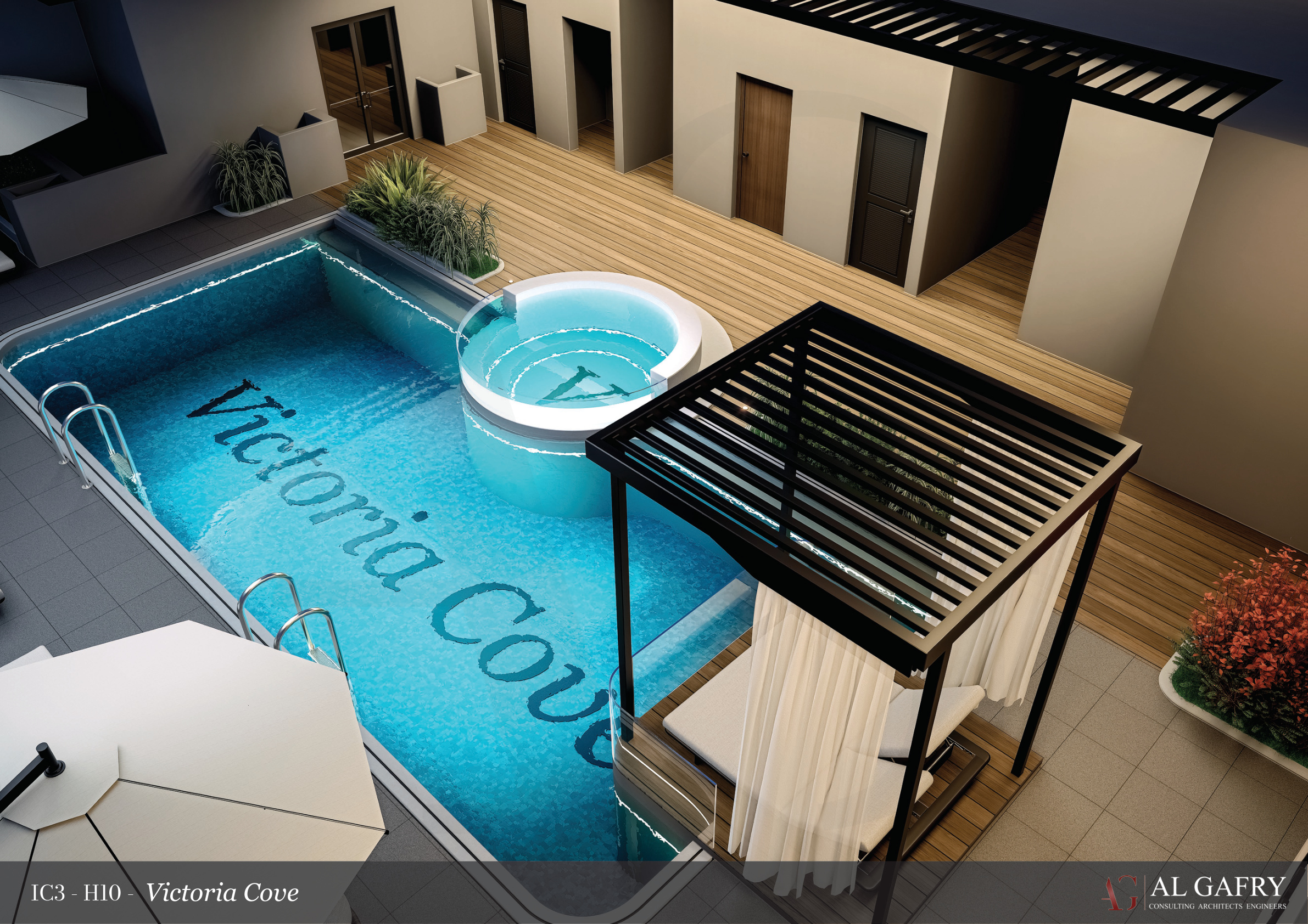 Pool close-up render